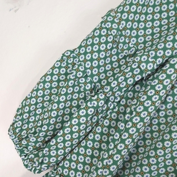 NEW Max Studio Dress Tunic Women Floral Boho Ruffle Long Balloon Sleeve XL - Picture 12 of 16